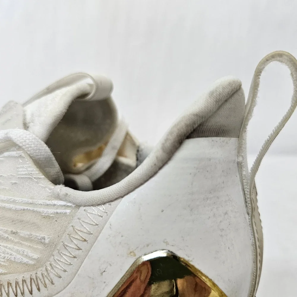 Adidas Adizero Football Cleats GX5122 White Metallic Gold Mens Size 8